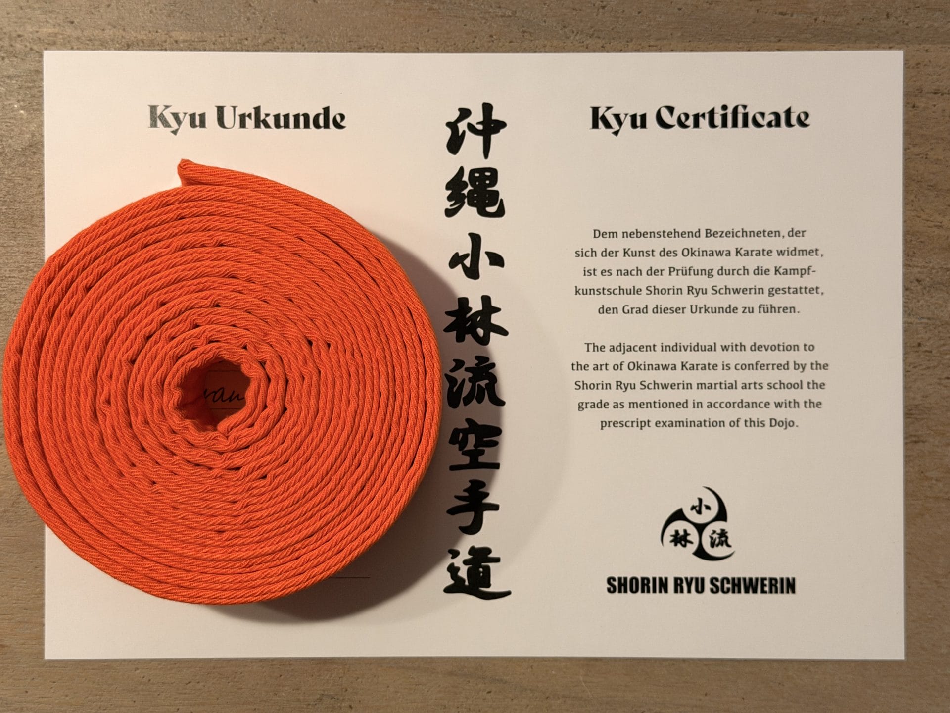 Kyu-Prüfung Orangegurt (4. Grad) im Shoshindo Dojo